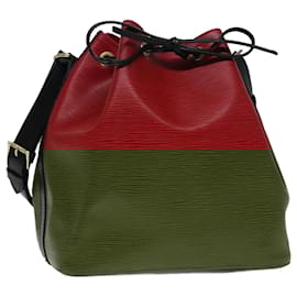 Louis Vuitton-LOUIS VUITTON Epi Petit Noe Shoulder Bag By color Black Red M44172 LV Auth 92487-Black,Red