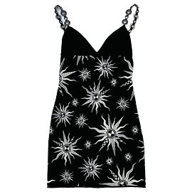 Fausto Puglisi Kleider Schwarz Weiß