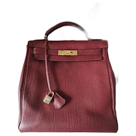 Hermès-Sac à dos Hermès Kelly Aldo-Bordeaux