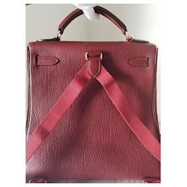 Hermès-Sac à dos Hermès Kelly Aldo-Bordeaux