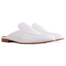 HERMÈS - Mules Catena Hermès in pelle bianca (T41) Bianco