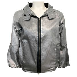 Giacca argento scintillante Marni con cappuccio Argento