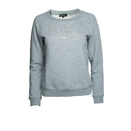 Autre Marque A.P.C., grauer Rundhalspullover mit PARIS-Druck Grau