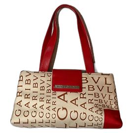Bolsa de seda Bulgari bege Bege