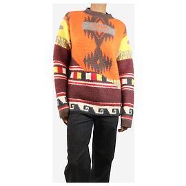 Alanui Oranger Wollpullover über den Anden - Größe XS Orange