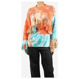 Alanui Pull tie-dye à franges multicolores - taille XS Multicolore