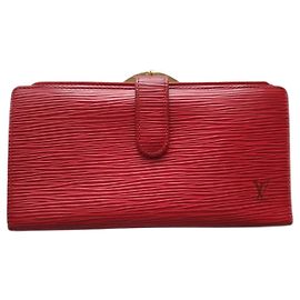 LOUIS VUITTON LEATHER WALLETS. Red