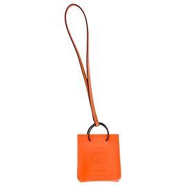 Hermès Bag Charm Orange Leather Orange