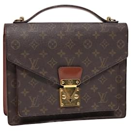 Louis Vuitton-LOUIS VUITTON Monogram Monceau 28 Hand Bag 2way M51185 LV Auth 91965-Monogram