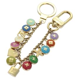 Louis Vuitton-LOUIS VUITTON Monogram Porte Cles Chainne Pastilles Charm M66172 LV Auth 92208-Golden