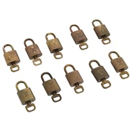 Louis Vuitton-LOUIS VUITTON Padlock 10set metal Gold Tone LV Auth 92213-Other
