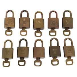 Louis Vuitton-LOUIS VUITTON Padlock 10set metal Gold Tone LV Auth 92213-Other