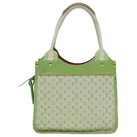 Louis Vuitton-LOUIS VUITTON Monogram Mini Sac Catline Tote Bag Almond Green M92931 Auth 92044-Other