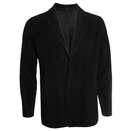Issey Miyake geplisster Blazer in Schwarz Schwarz