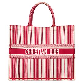 Dior Rojo Gran Tote Rayado Roja