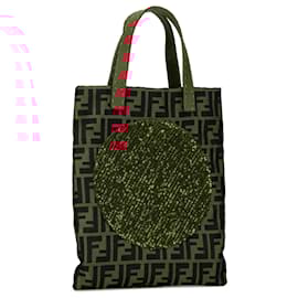 Fendi-Fendi Brown Zucca Canvas Sequins Tote-Brown