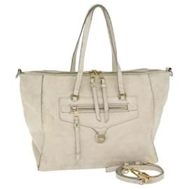 Louis Vuitton-LOUIS VUITTON Monogram Empreinte Lumineuse PM Tote Bag Neige M93411 Auth 86195-White