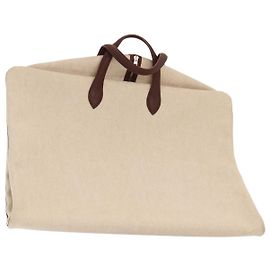 Hermès HERMES Victoria Garment Cover Coated Canvas Beige Brown Auth bs18058 Brown Beige