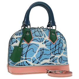 LOUIS VUITTON Epi Alma PM Sac à main 2way Bleu M41571 LV Auth bs18182 Bleu