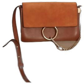 Sac à main Chloé Cognac en daim et cuir Cognac