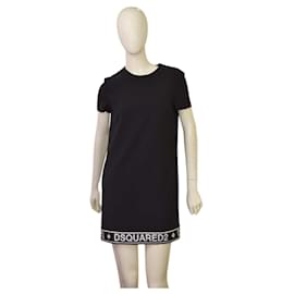 Robe mini noire à logo Dsquared2 Noir
