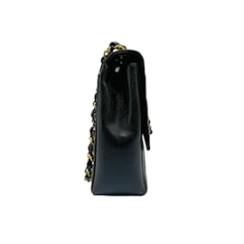 Chanel-Chanel Black Caviar Leather Shoulder Bag-Black