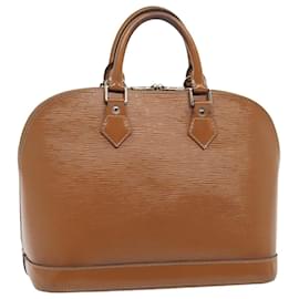 Louis Vuitton-LOUIS VUITTON Epi Alma Hand Bag Brown Zipangu Gold M52148 LV Auth 92451-Brown,Other