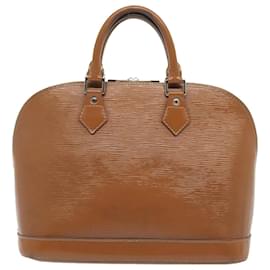 Louis Vuitton-LOUIS VUITTON Epi Alma Hand Bag Brown Zipangu Gold M52148 LV Auth 92451-Brown,Other