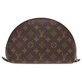 Louis Vuitton-LOUIS VUITTON Monogram Trousse Demi Ronde Cosmetic Pouch M47520 LV Auth 91150-Monogram