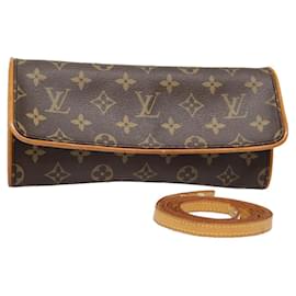Louis Vuitton-LOUIS VUITTON Monogram Pochette Twin GM Shoulder Bag M51852 LV Auth 91936-Monogram
