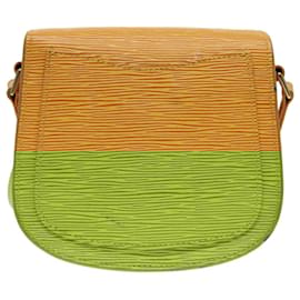 Louis Vuitton-LOUIS VUITTON Epi Saint Cloud PM Shoulder Bag Yellow M52219 LV Auth 92028-Yellow