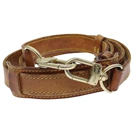 Louis Vuitton-LOUIS VUITTON Adjustable Shoulder Strap Leather 37""-44.1"" Beige LV Auth 91769-Beige