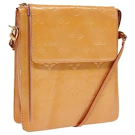 Louis Vuitton-LOUIS VUITTON Monogram Vernis Motto Pouch Marshmallow Pink M91312 LV Auth 89850-Other