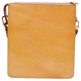 Louis Vuitton-LOUIS VUITTON Monogram Vernis Motto Pouch Marshmallow Pink M91312 LV Auth 89850-Other
