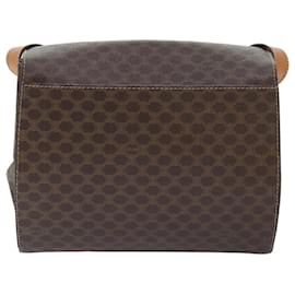 Céline-CELINE Macadam Canvas Shoulder Bag PVC Leather Brown Auth 89824-Brown