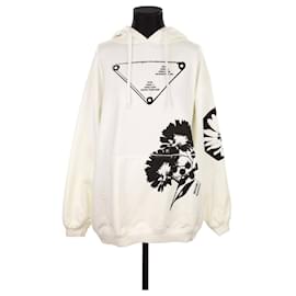 Prada Weißer Baumwollpullover Weiß