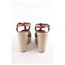 Saint Laurent-Leather heels-Brown