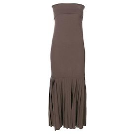 Vestido marrom sem alças Romeo Gigli Marrom
