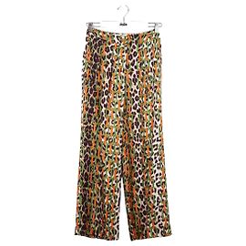 La Prestic Ouiston Pantalones rectos de seda Multicolor
