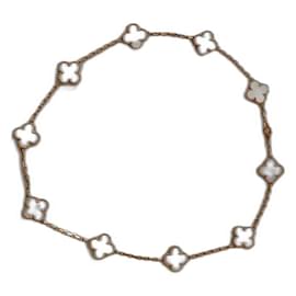 Van Cleef & Arpels-vintage alhambra 10 motifs or jaune nacre blanche-Doré