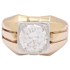 inconnue Signet ring gold, diamond. Other