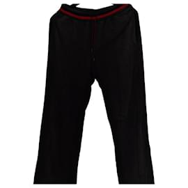Gucci-Authentic Gucci Tom Ford Grey Web Stripe Waist Flared Sweatpants-Grey