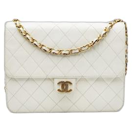 Chanel-Chanel Timeless Classic Quilted Single Flap-White