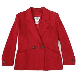 Yves Saint Laurent Red tweed jacket YSL Variation 1990s Red