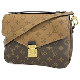 Louis Vuitton-Louis Vuitton Monogram Reverse Pochette Metis MM Shoulder Bag-Brown