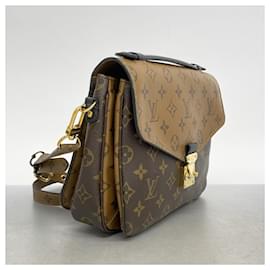 Louis Vuitton-Louis Vuitton Monogram Reverse Pochette Metis MM Shoulder Bag-Brown