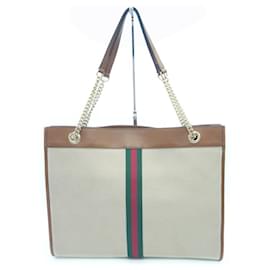 Gucci-Gucci Raja Tiger Head Chain Large Tote Bag-Beige