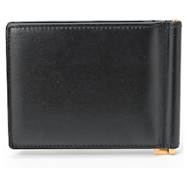 Saint Laurent-Saint Laurent Tiny Cassandra Bill Clip Wallet-Black