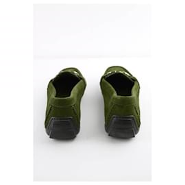 Louis Vuitton-Suede loafers-Red