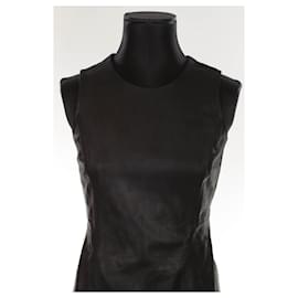 Theory-Leather dress-Black